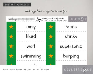 Printable Reading Flashcards 03