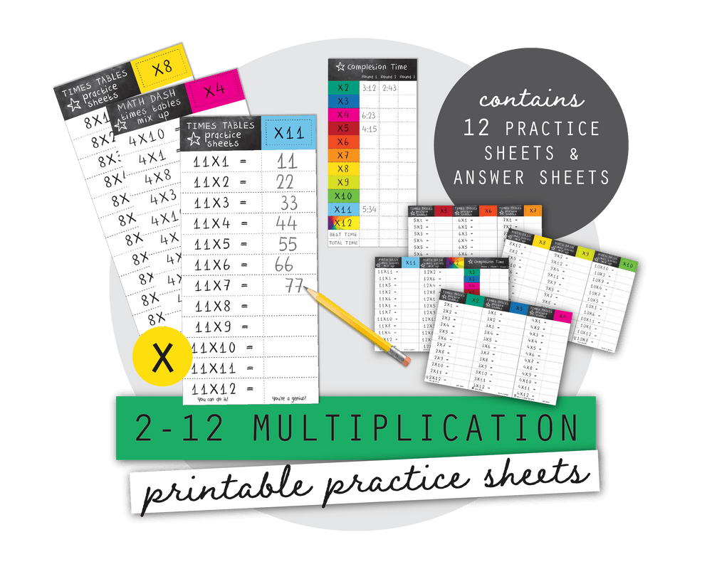 Printable Times Table Practice Sheets