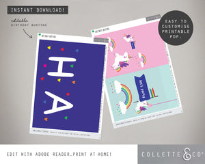 Printable Unicorn Bunting 04