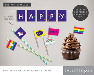 Printable Unicorn Food Decor 02