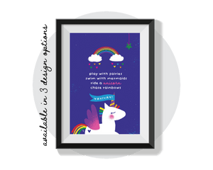 Rainbow Unicorn Wall Art