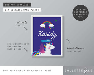 Rainbow Unicorn Wall Art  02