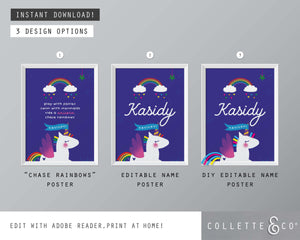 Rainbow Unicorn Wall Art 04