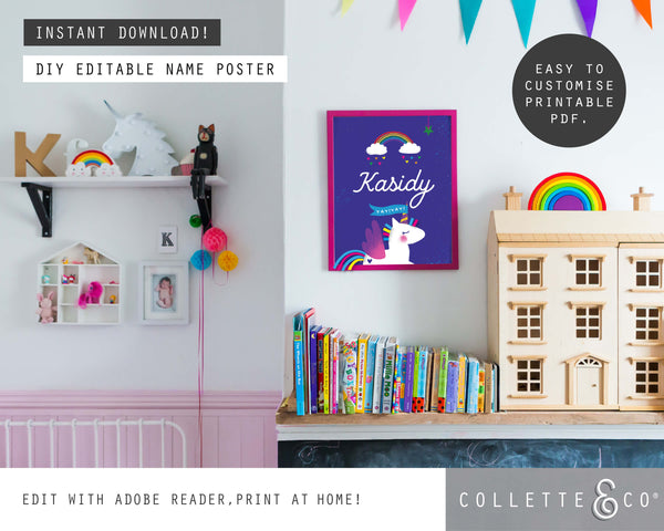 Rainbow Unicorn Wall Art 05