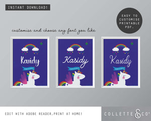 Rainbow Unicorn Wall Art 06