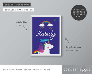 Rainbow Unicorn Wall Art 08