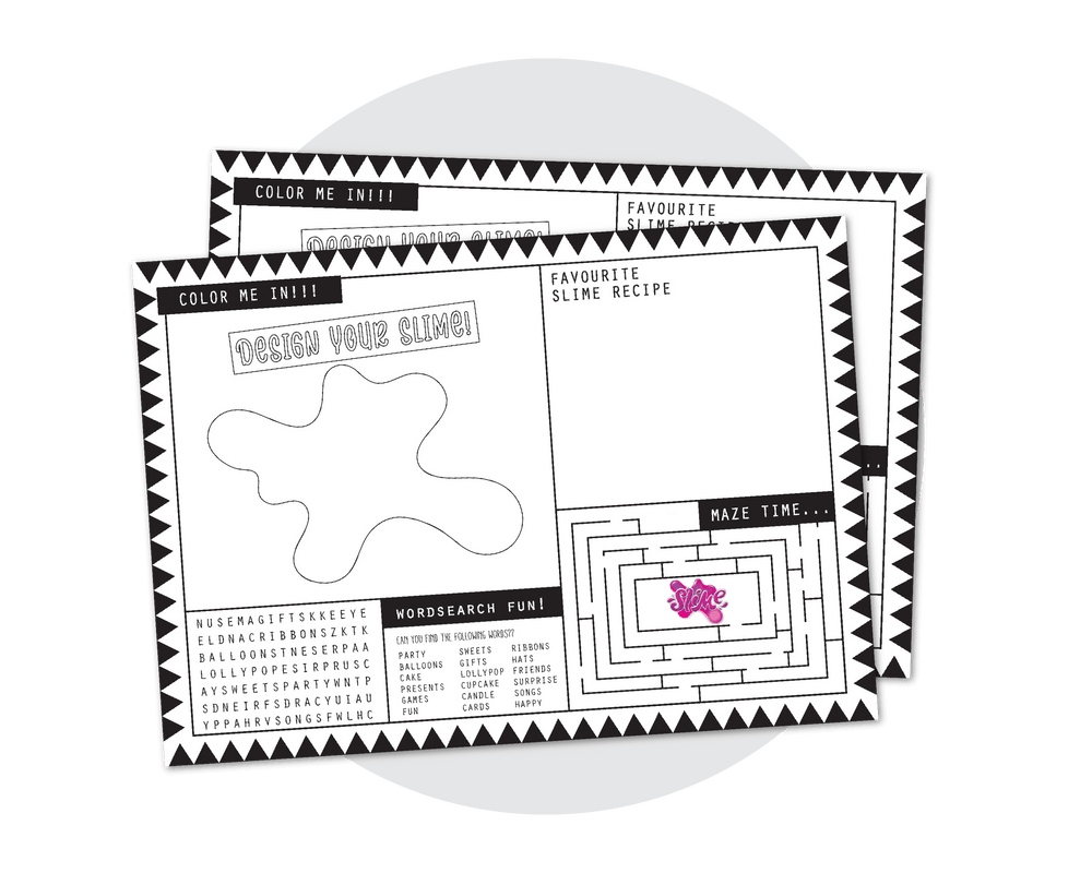 Slime Party Printable Activity Sheet