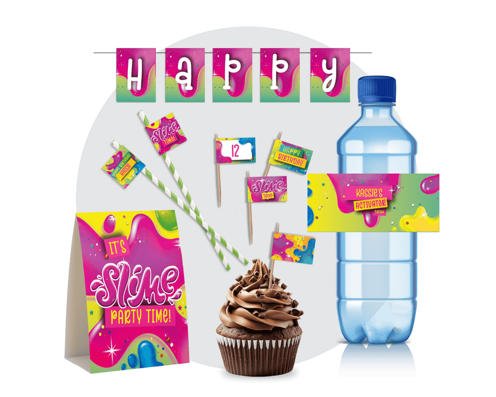 Slime Party Printable Food Decor