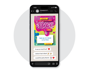 Slime Digital Party Thank You Card