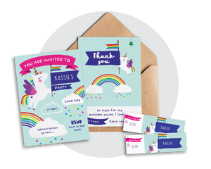 Unicorn Party Printable Stationery Pack