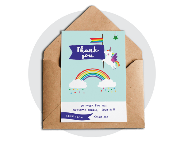 Unicorn Party Printable Thank You Card