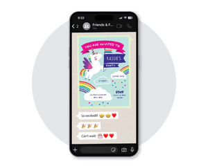 Unicorn Digital Party Invitation