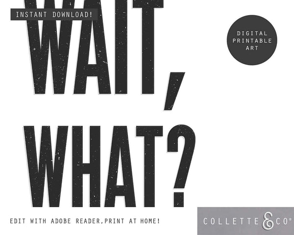Wait, What? Wall Art 04