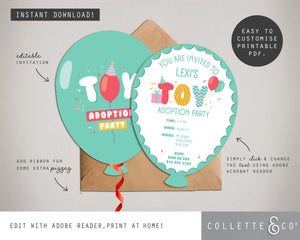 Toy Adoption Party Printable Stationery Pack
