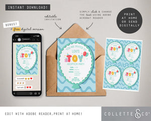 Toy Adoption Party Printable Stationery Pack