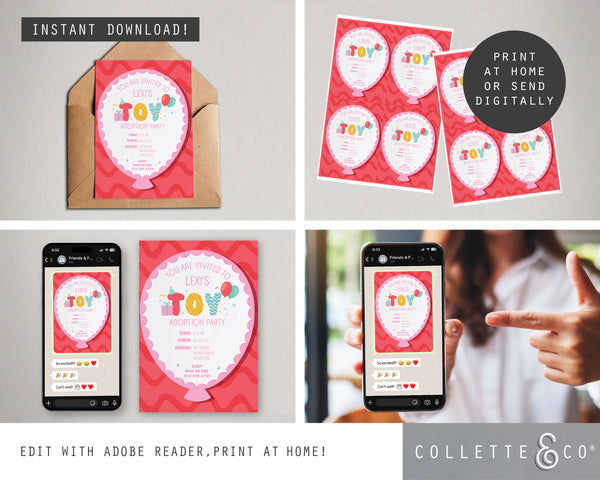 Toy Adoption Party Printable Stationery Pack