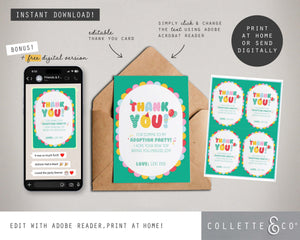 Toy Adoption Party Printable Stationery Pack