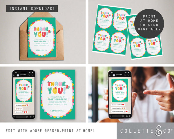 Toy Adoption Party Printable Stationery Pack