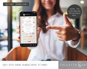 Pamper Party Printable Invitation
