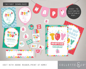 Toy Adoption Party Pack Printables