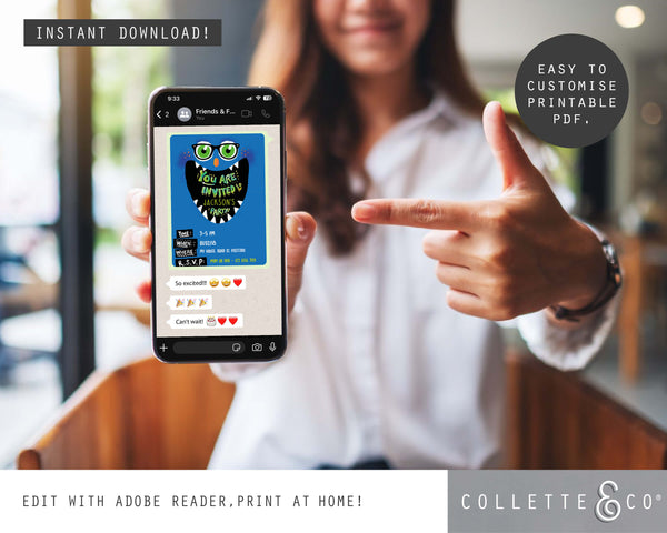 Monster Party Printable Stationery Pack