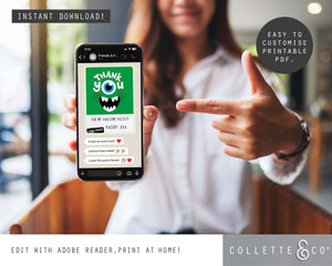 Monster Party Printable Stationery Pack