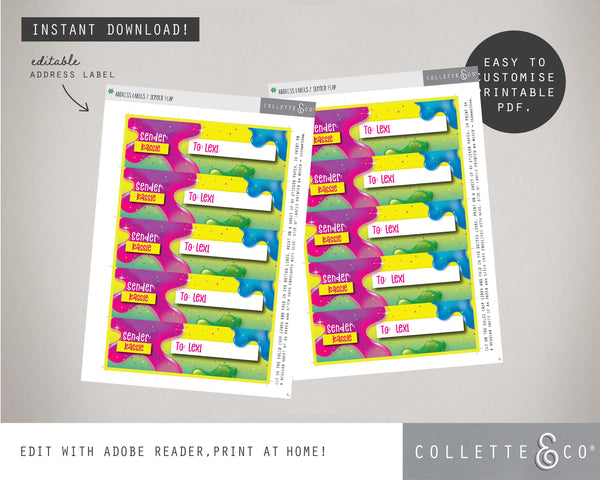 Pink Slime Party Pack Printables
