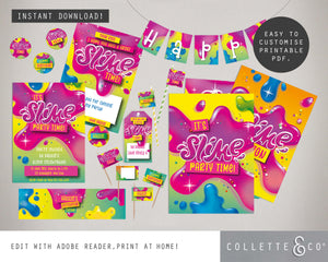 Pink Slime Party Pack Printables