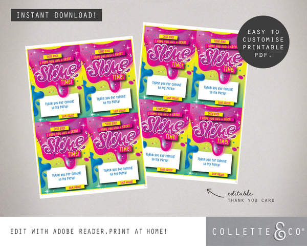 Pink Slime Party Pack Printables