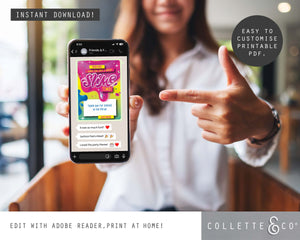 Slime Party Printable Stationery Pack