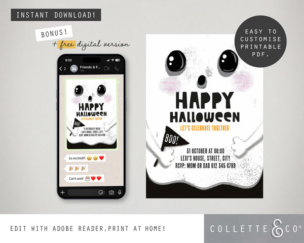 Halloween Printable Invitation Bundle