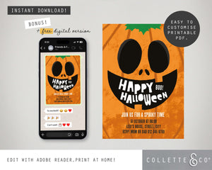 Halloween Printable Invitation Bundle