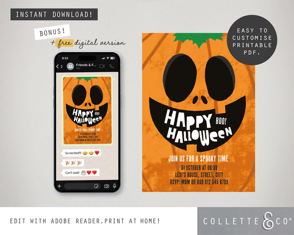 Halloween Printable Invitation Bundle