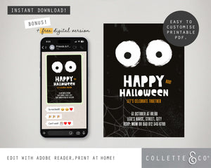 Halloween Printable Invitation Bundle