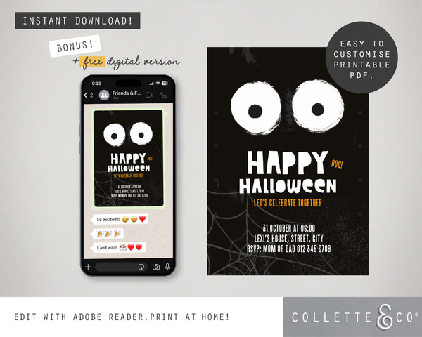 Halloween Printable Invitation Bundle