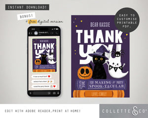 Halloween Printable Thank You Card