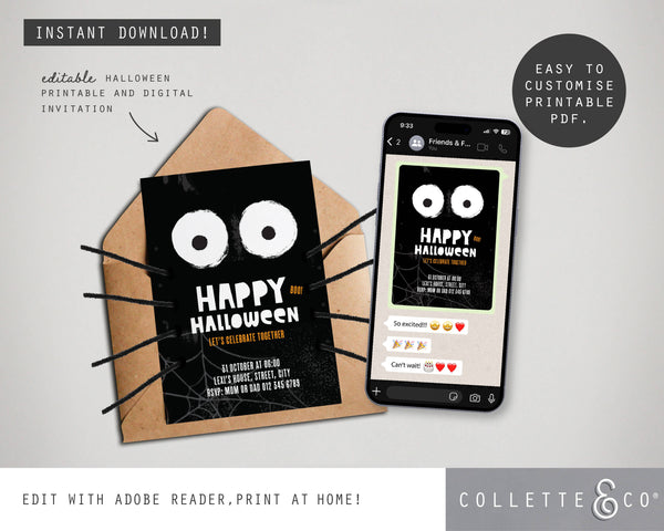 Halloween Printable Invitation Bundle