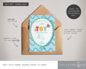 Toy Adoption Party Printable Invitation