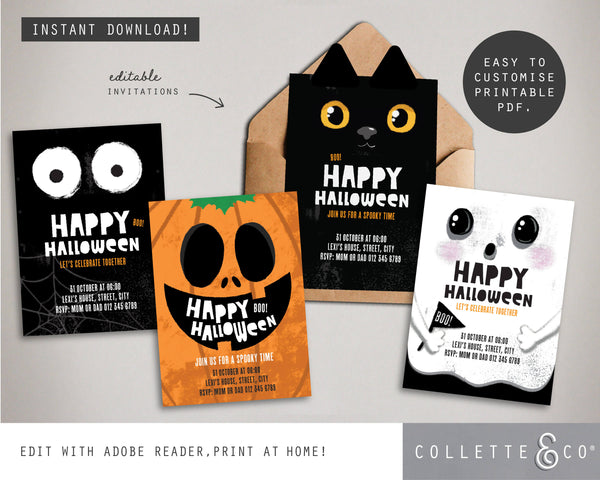 Halloween Printable Invitation Bundle