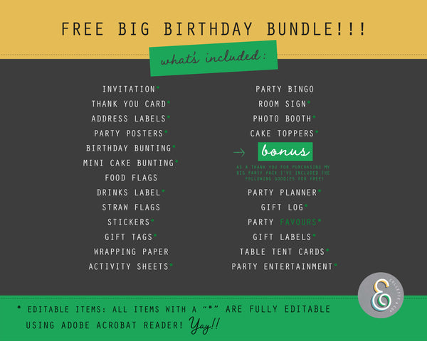 FREE Minecraft Party Pack Printables