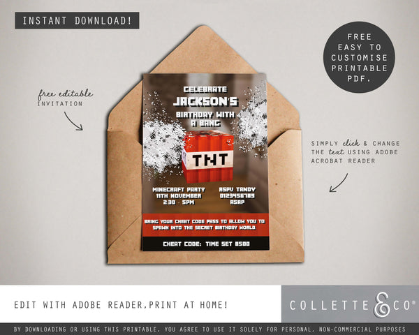 FREE Minecraft Party Pack Printables