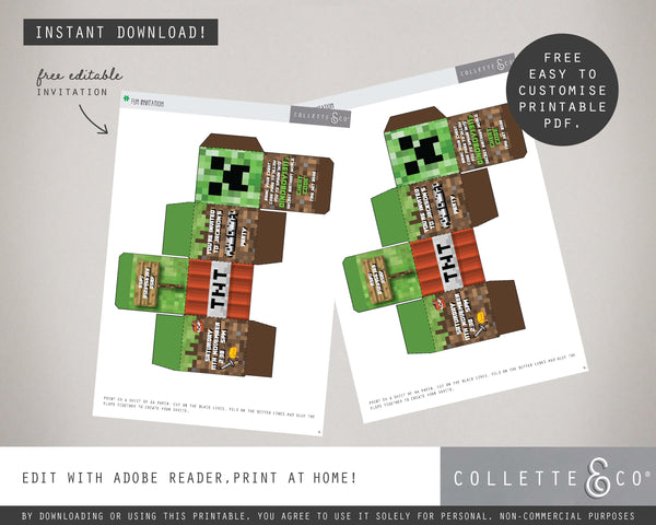 FREE Minecraft Party Pack Printables