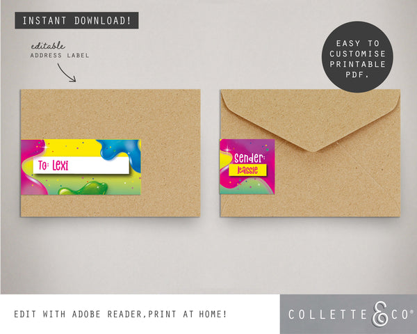 Slime Party Printable Stationary Pack