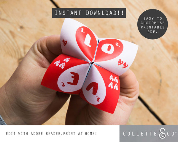 Valentine's Day Printable Fortune Teller
