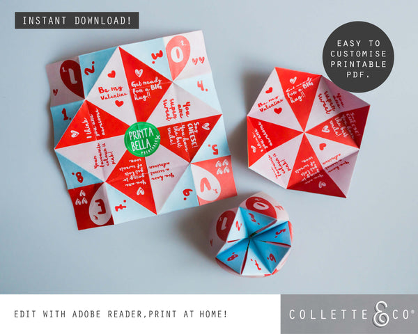 Valentine's Day Printable Fortune Teller