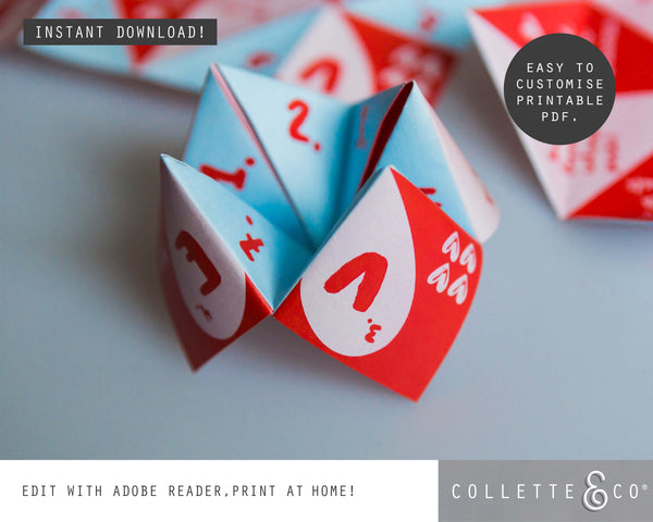 Valentine's Day Printable Fortune Teller