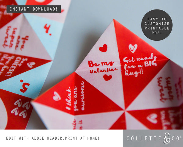 Valentine's Day Printable Fortune Teller