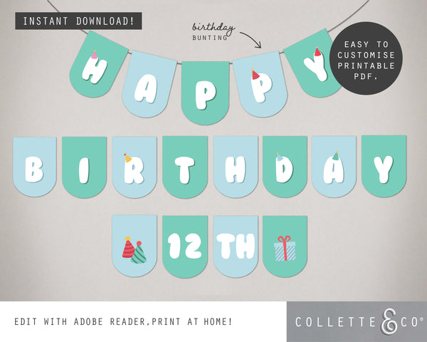 Toy Adoption Party Printable Bunting