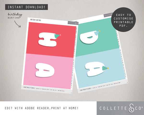 Toy Adoption Party Printable Bunting