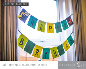 Dinosaur Party Printable Bunting